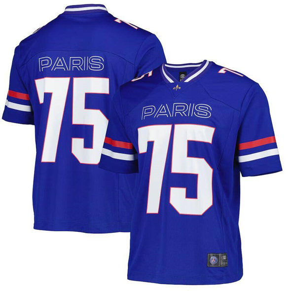 Men's Paris Saint-Germain #75 Royal 2025 Football Foundation Jersey